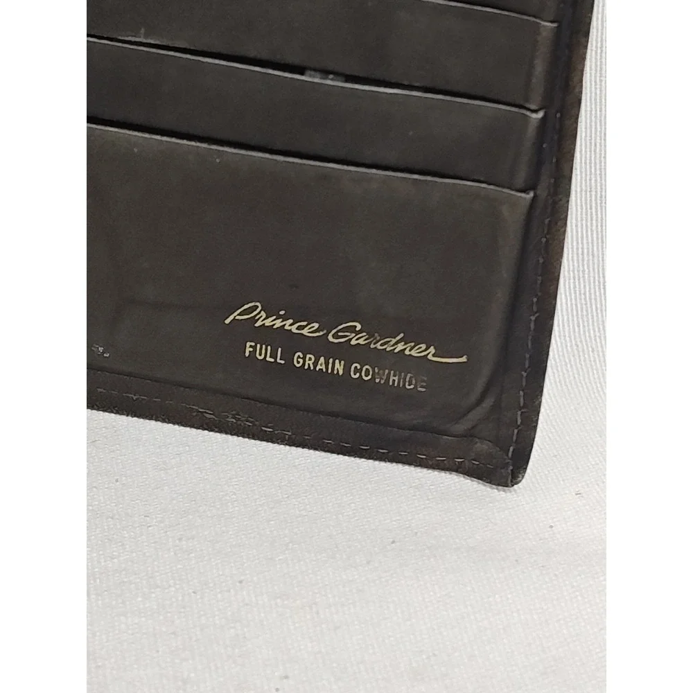 Mens Brown‎ Wallet PRINCE GARDNER Vintage Full Grain Leather American Made